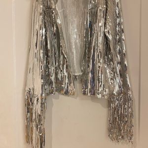 SEQUIN TASSEL JACKET